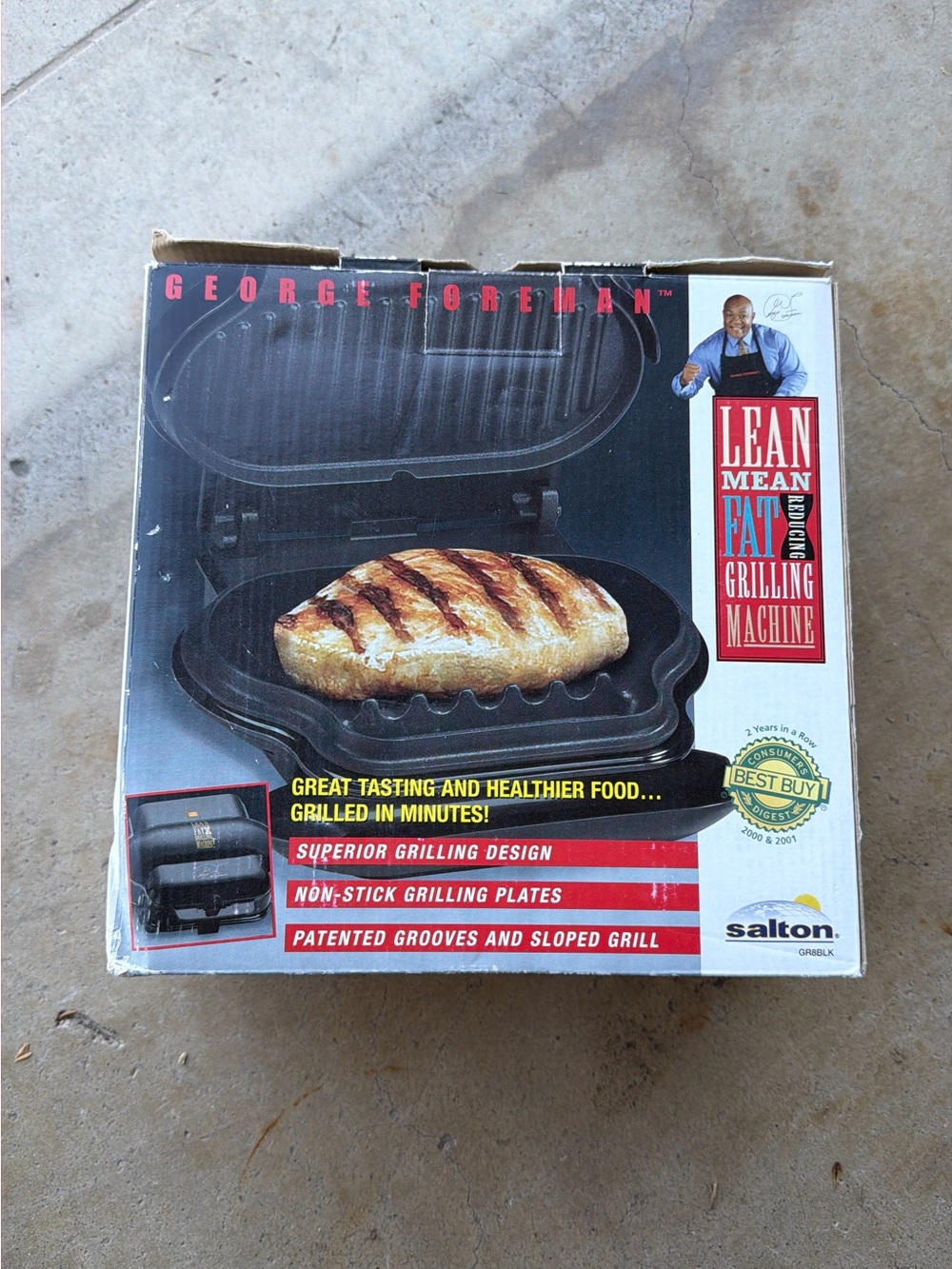 George Foreman Lean Mean Fat Reducing Grilling Machine - Black